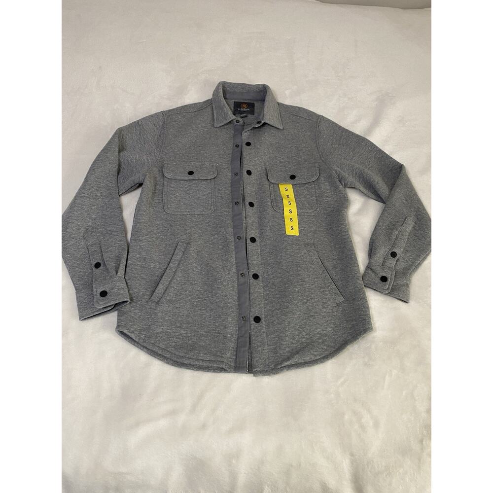 Cloudveil Men's Long Sleeve Blouse Shirt Cotton Blend , Gray, Size S